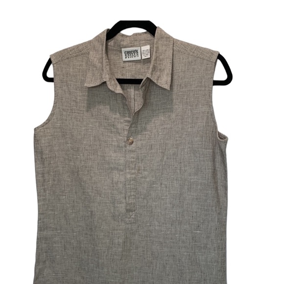 Chico’s linen and cotton blend tunic size 1 - Picture 2 of 8